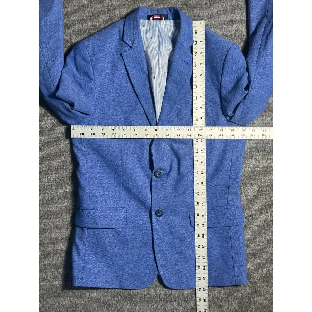 TOMMY HILFIGER Big Boys Textured & Stretch Suit Jacket Only Medium Blue- Size 12